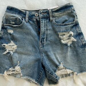 Denim distressed frayed cut off jean shorts 5 pockets super sexy and cute